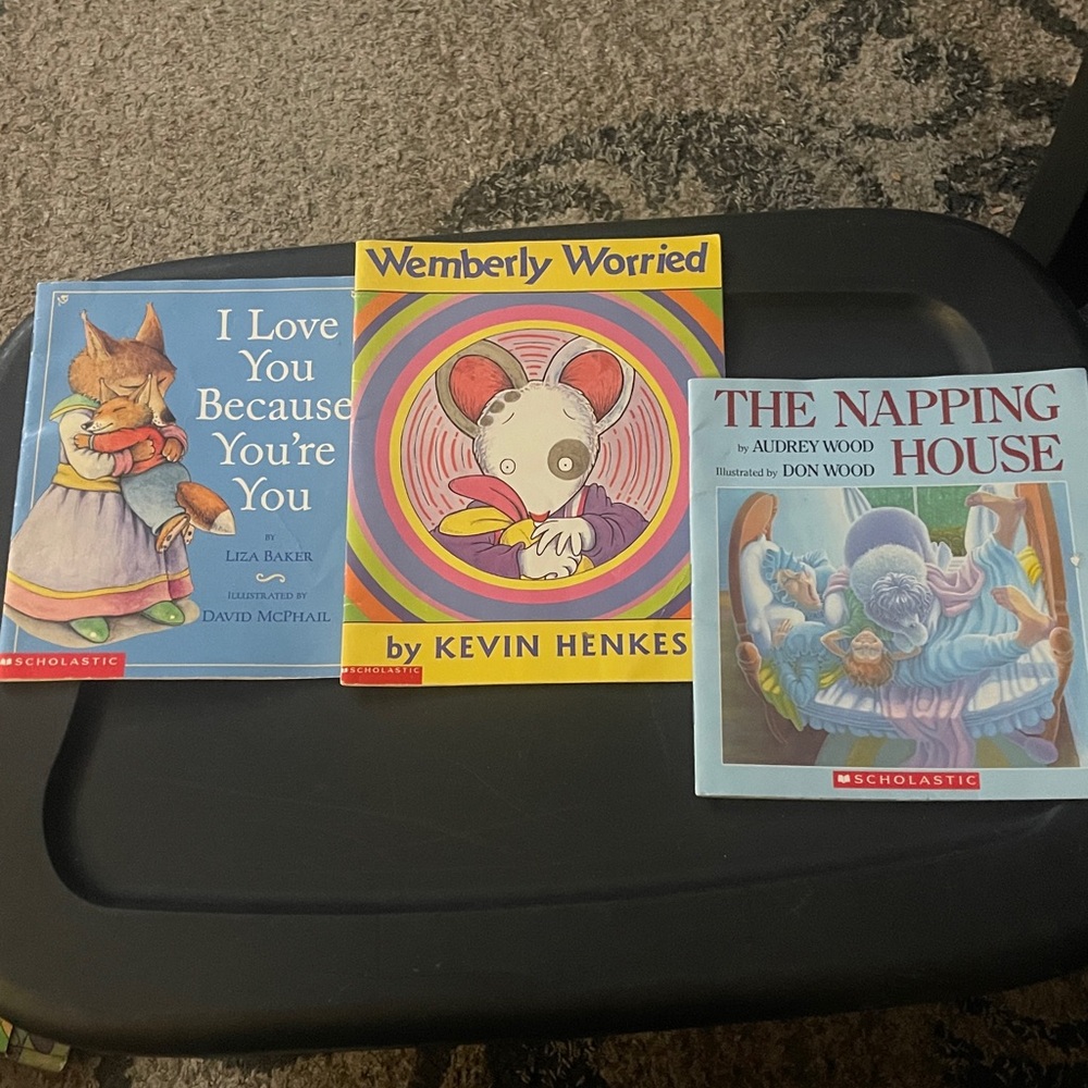 Books Wemberly Worried. The Napping House. I love you because you’re you.